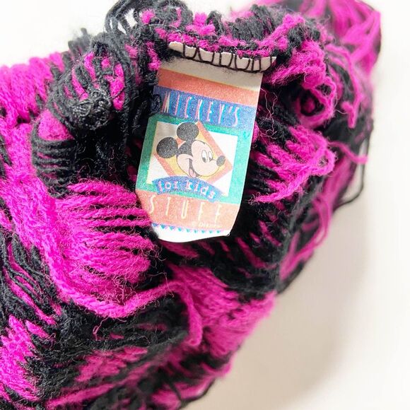 Vintage Disney Mickey Faces Pom Pom Nightcap Cap - Picture 3 of 9